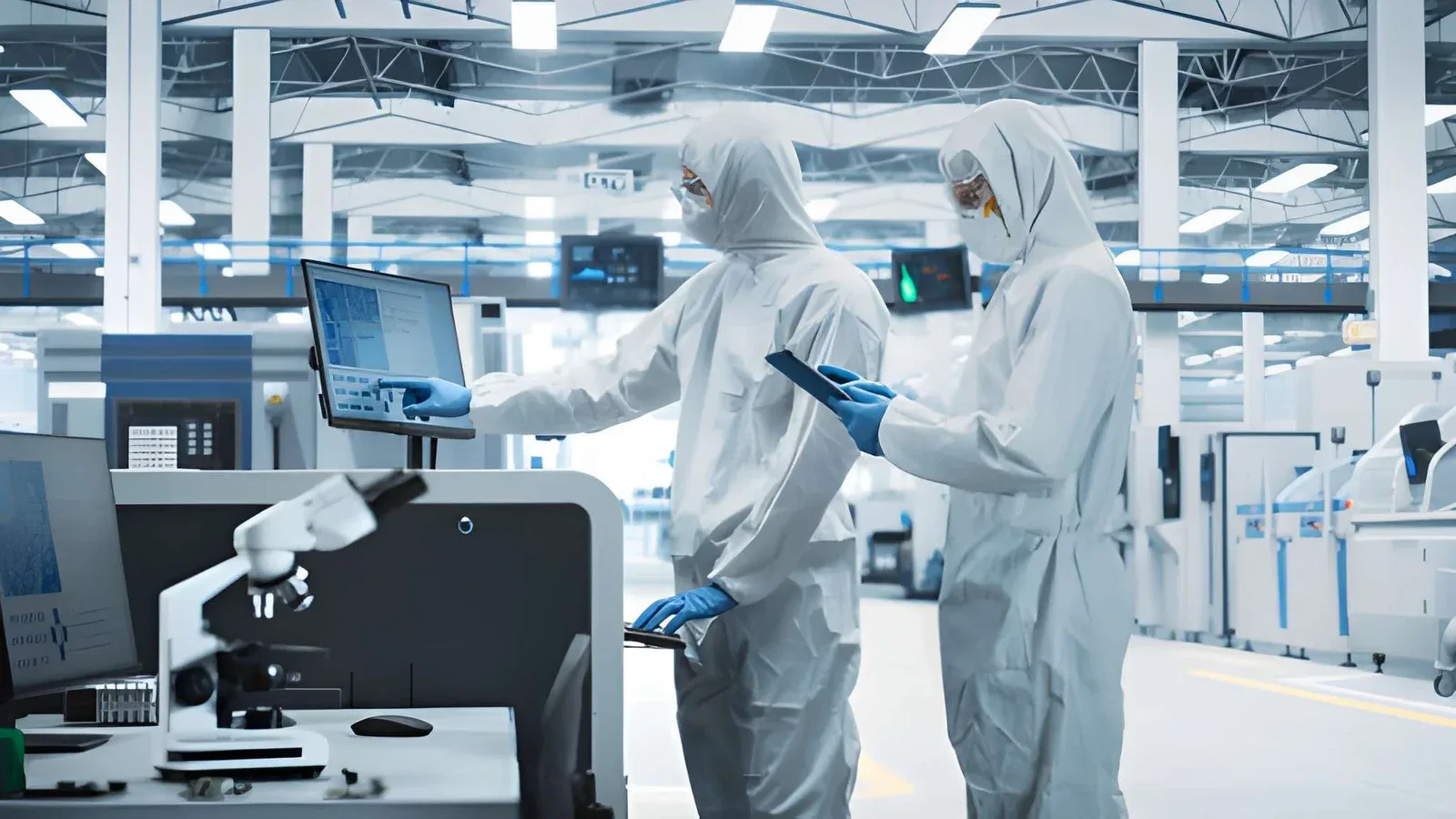 medewerkers in een cleanroom