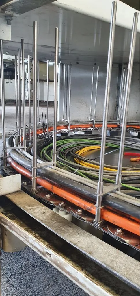 The cables are in the new rotary carrier