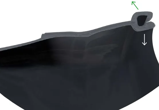 Open the U-profile of the sleeve